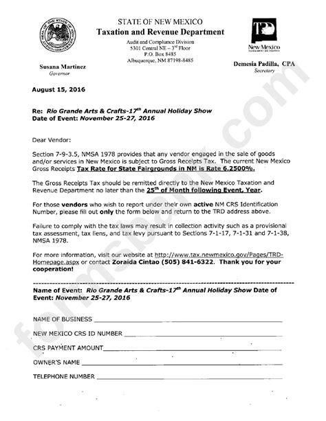 Form Crs 1 Combined Report New Mexico Taxation And Revenue