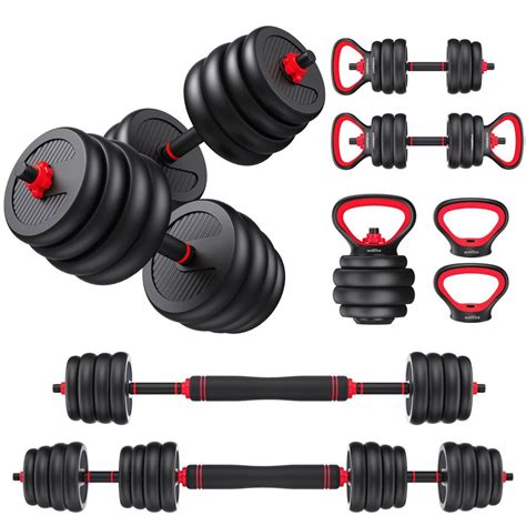 Upgo Wellfire Adjustable Dumbbells 45 Lb Set With Connector 4 In 1
