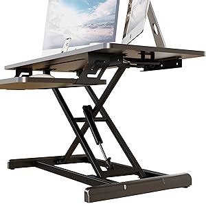 Lubvlook Standing Desk Converter 36 91 5cm Wide Height Adjustable Sit