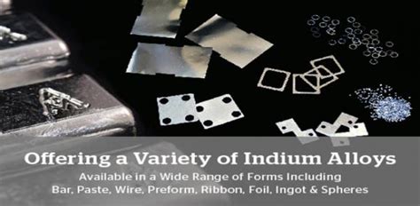 Offering a Variety of Indium Alloys | AIM Specialty