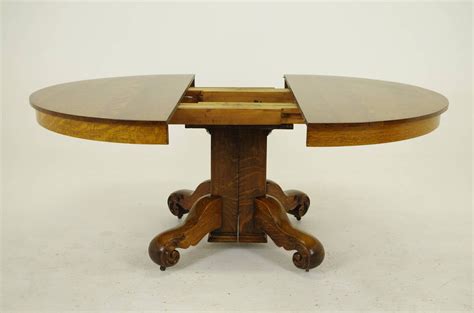 Round Oak Split Pedestal Dining Table With Four Leaves 1910 At 1stdibs