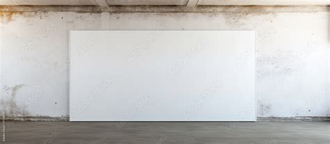 A Rectangular Whiteboard Made Of Composite Material Is Hanging On A