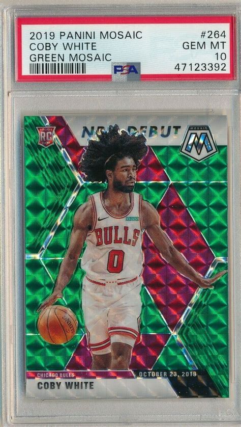 Panini Mosaic Green Mosaic Coby White Rc Psa Rookie Gem