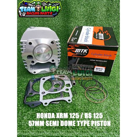 MTK HONDA WAVE 125 57MM SEMI DOME TYPE PISTON CYLINDER BLOCK SET