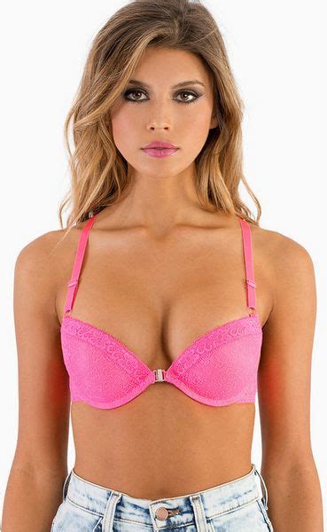 Tobi Sasha Push Up Bra In Pink Neon Pink Lyst