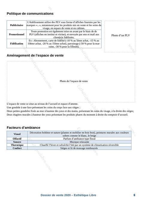 Dossier De Vente Cap Ecp Cap Esthetique Esthetique Photo