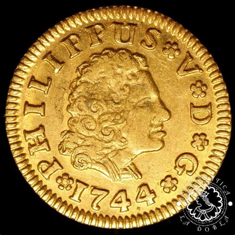 Kingdom Of Spain Felipe V 1700 1746 1 2 Escudo 1744 Catawiki