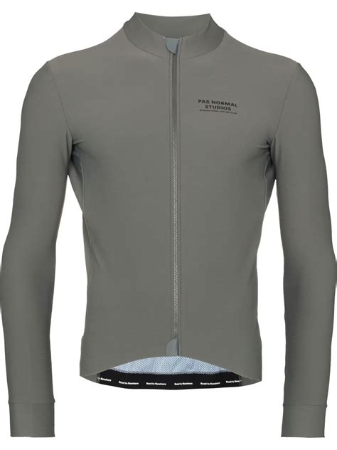 Pas Normal Studios Mechanism Long Sleeve Cycling Jersey In Grey Modesens