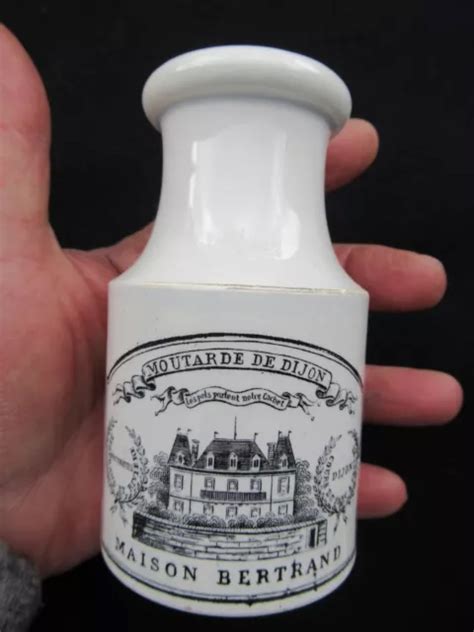 ANCIEN POT À MOUTARDE MAISON BERTRAND DIJON 115 mm moutardier mustard