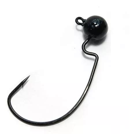 Jig Head Bass Anzol Offset Black 4 0 Embalagem 3 Un