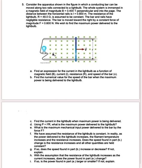 SOLVED Consider The Apparatus Shown In The Fgure Khkch Conducting Bar