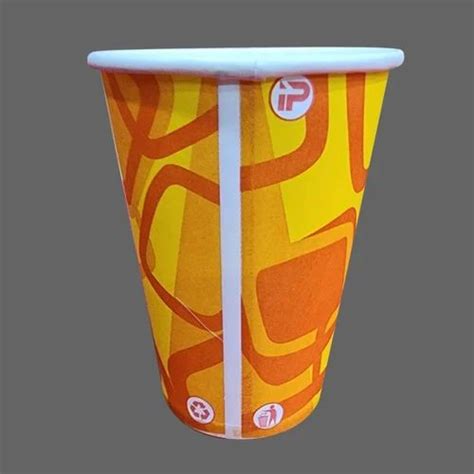 210ml Yellow Printed Paper Glass At Rs 0 43 Piece Paper Glass In Lucknow Id 2852091282255