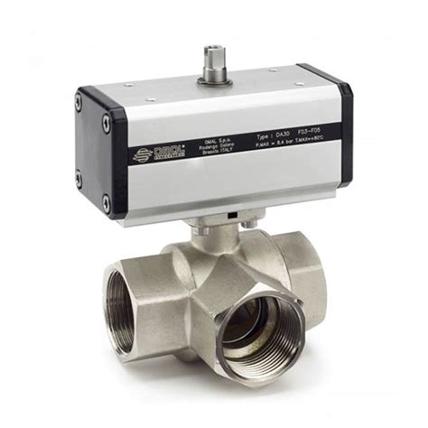 Double Acting Pneumatically Actuated 3 Way L‐Port ball valve | FLUID ...