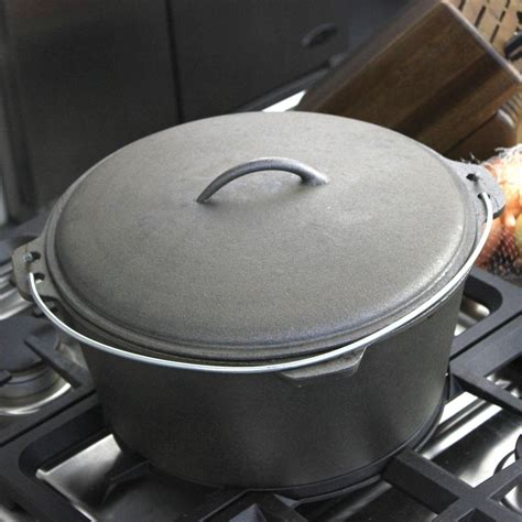 Cajun Cookware 12-Quart Seasoned Cast Iron Dutch Oven - GL10489S : Iron ...