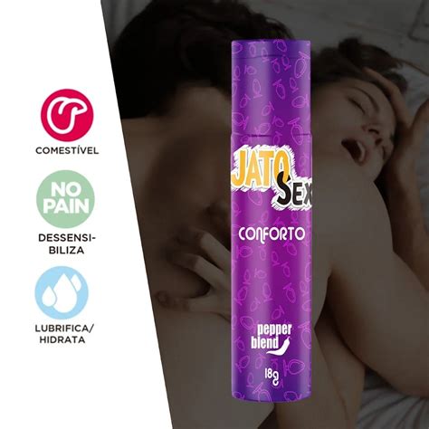 Kit Gel Comestível Jato Sex Conforto 18ml Emb c 10 und Pepper Blend