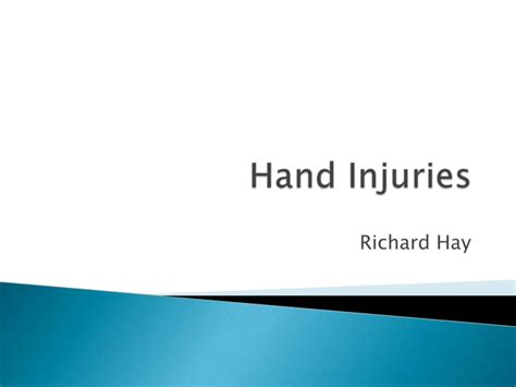 Hand Injury Assessment Ppt