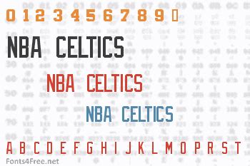 NBA Celtics Font Download (Boston Celtics Font) - Fonts4Free