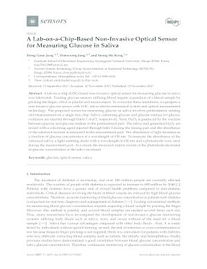 Fillable Online A Lab On A Chip Based Non Invasive Optical Sensor For