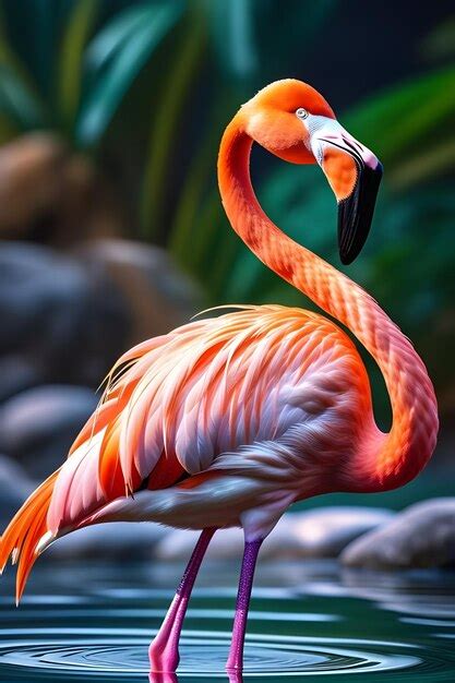 Premium Photo One Flamingo In Cartoon Style Isolated On Background