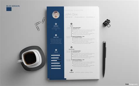 Free Resume Template Behance