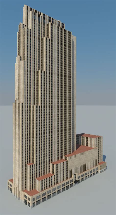 Rockefeller Center Comcast Ge Building 3d Model 99 Fbx Obj C4d Ma Max Free3d