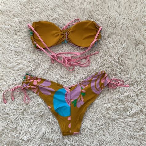 Zimmermann Swim Nwt Zimmerman Ruched Bikini Set Sz Poshmark