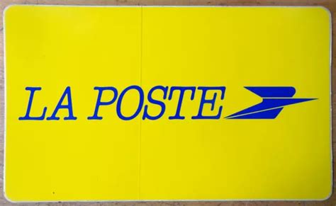 ANCIEN GRAND AUTOCOLLANT plastifié logo la Poste PTT boite lettres