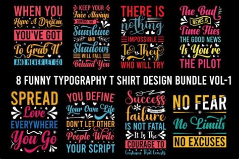 Funny Typography T Shirt Design Bundle Graphic By Creative Store