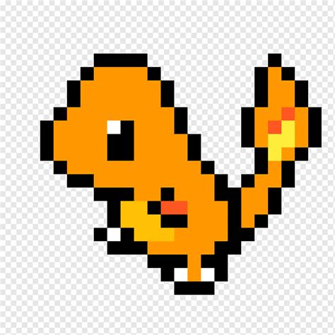 Pikachu Charmander Pixel Art Pikachu Text Orange Png Pngegg The Best