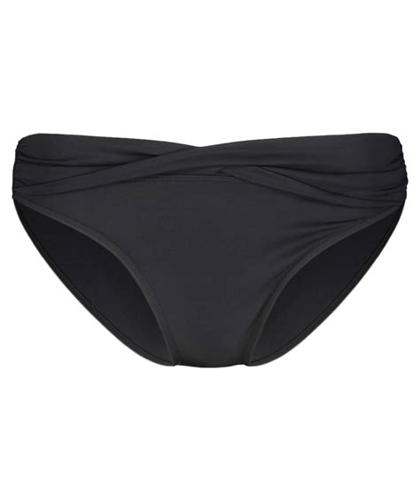 Damen Bikini Badehose HS21 P 05 Solids Black Twisted Slip