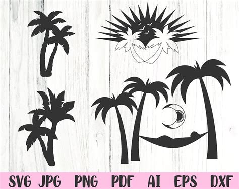 Palmen Design Svg Palme Svg Strand Svg Sommer Svg Svg Dateien Etsy