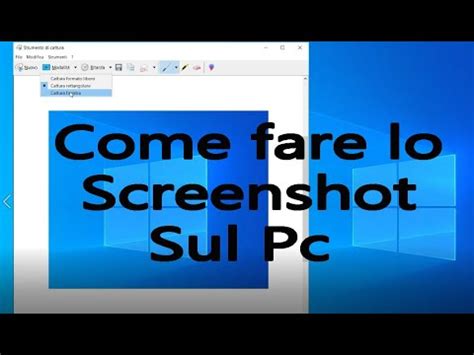 Come Catturare Lo Schermo Del Pc Con Windows Tutorial Screenshot YouTube