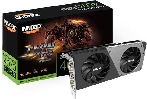 Inno3d Nvidia Geforce Rtx 4070 Super Twin X2 12gb Gddr6x 2475 Mhz Boost Clock Ram 21 Gbps 3x