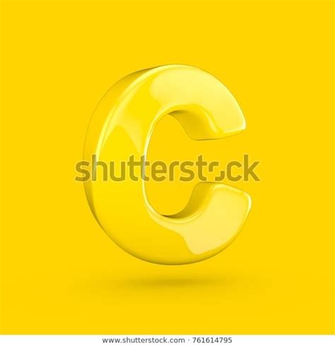 The Letter C Is Made Up Of Shiny Yellow Letters On A Bright Yellow