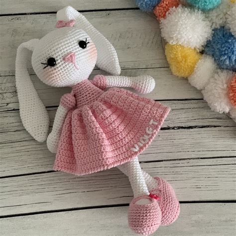 Personalized Crochet Bunny Doll Customized Rabbit for Sale - Etsy