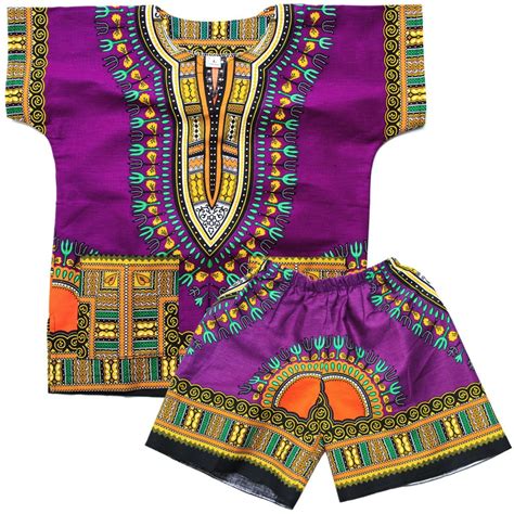 Red Toddler Kids African Dashiki Shirt And Short Set 1 Dashiki Shirt