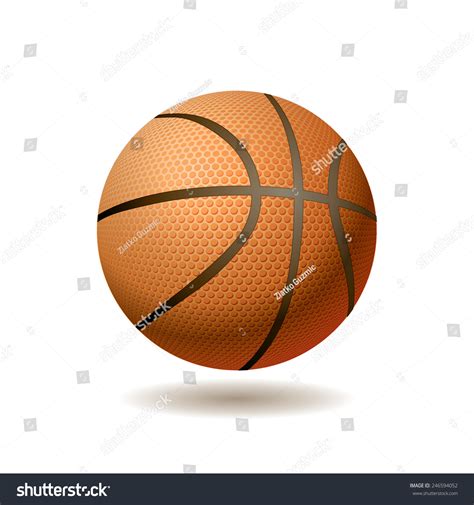 Vector Realistic Illustration Basketball Ball Stock Vector Royalty