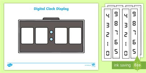 Interactive Digital Clock - Display Cut-Outs (teacher made)