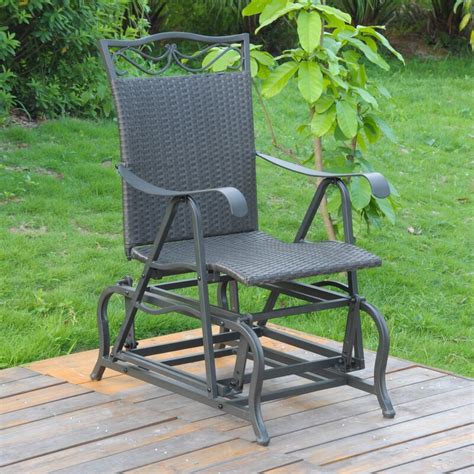 Charlton Home Stapleton Patio Glider Chair And Reviews Wayfair