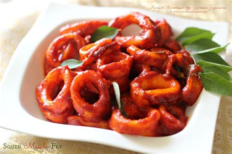 Squid Masala Fry ~ Mangalorean Style Ruchik Randhap