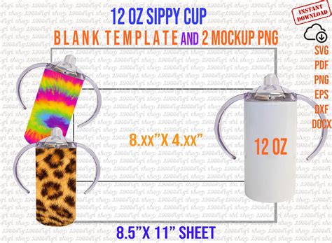 Sippy Cup Svg Sippy Cup Template Sippy Svg 12 oz Wrap Etsy España