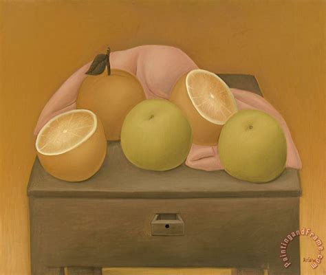 Fernando Botero Nature Morte Aux Oranges 1967 Painting Nature Morte