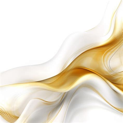 Un Fondo Abstracto Blanco Y Dorado Con Un Dise O De Ondas Doradas Y