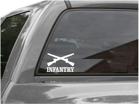 Us Army Infantry Crossed Rifles 45 X 3 Sticker For Car