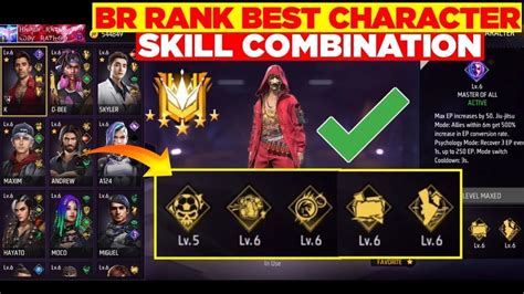 Best Character Combination For Rank Push Br Rank Best Skill