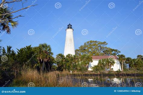 St Marks Florida Lighthouse 2 Stock Photo - Image of pond, florida ...