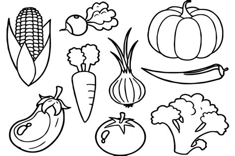 Dibujo De Frutas Y Verduras Para Colorear Dibujos Para Colorear Y