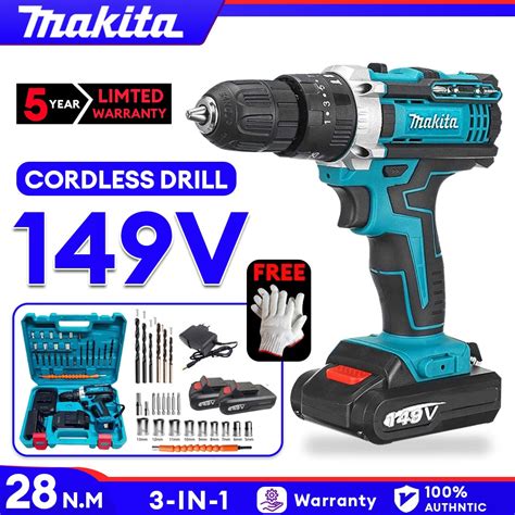 Makita Cordless Impact Drill V Battery Electric Drill Hammer Hand