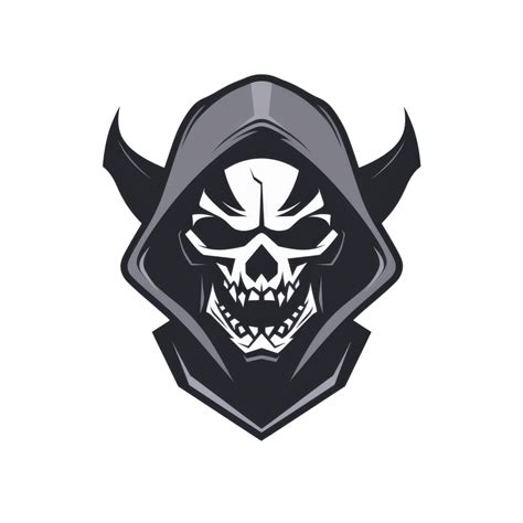 A Menacing Skull With Horns Cloaked In Shadows 44774797 PNG