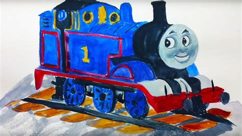 Watercolour Paint Demonstration Painting Thomas The Tank Engine